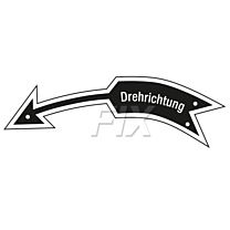 Drehrichtungspfeile aus Aluminium