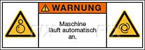 Maschine läuft automatisch an.