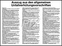 Auszug aus den allgemeinen UVV