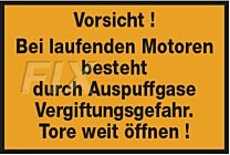 Vorsicht!  Bei laufenden Motoren