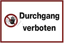 Durchgang verboten