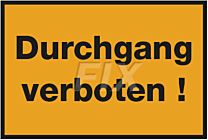 Durchgang verboten!