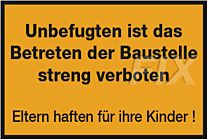 Betreten der Baustelle verboten