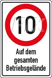 10 km/h - Betriebsgelände