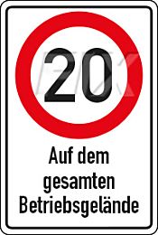 20 km/h - Betriebsgelände