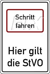 Schritt fahren - StVO