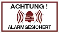 Achtung alarmgesichert