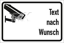 Videoüberwachung Text nach Wunsch