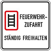 Feuerwehrzufahrt ständig freihalten