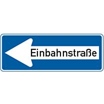 Einbahnstraße linksweisend