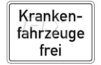 Krankenfahrzeuge frei