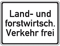 Land-und forstwirtsch.Verkehr frei