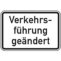 Verkehrsführung geändert