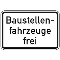 Baustellenfahrzeuge frei