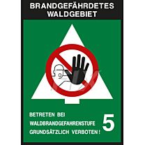 Brandgefährdetes Waldgebiet