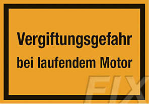 Vergiftungsgefahr bei laufendem Motor